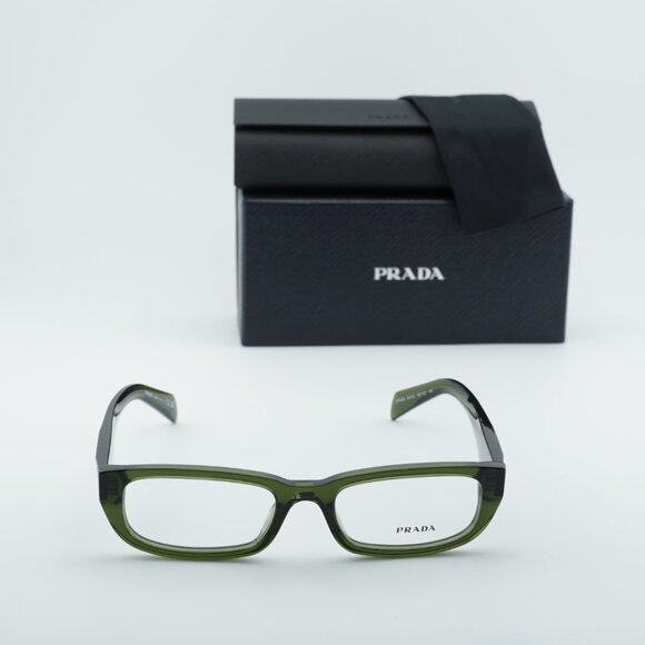 Prada PRB05V 19Z1O1 Rectangle Eyeglasses 54mm - Transparent Bottle - Picture 3 of 10
